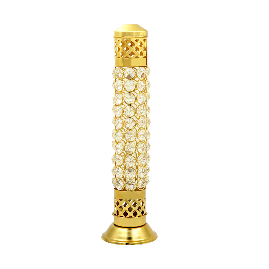 Shubhkart Nitya Brass Crystal Incense Holder - Distacart