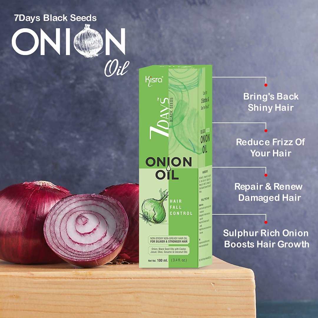 Kisra 7Days Black Seed Onion Hair Oil - Distacart
