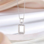 Thumbnail for Cauer Elegant 14K White Gold Plated Moissanite Pendant Necklace