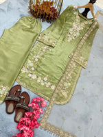Thumbnail for SIE Heavy Colorful Design Pure Jimmy Choo Silk Fabric Salwar Suit