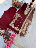 Thumbnail for SIE Heavy Colorful Design Pure Jimmy Choo Silk Fabric Salwar Suit