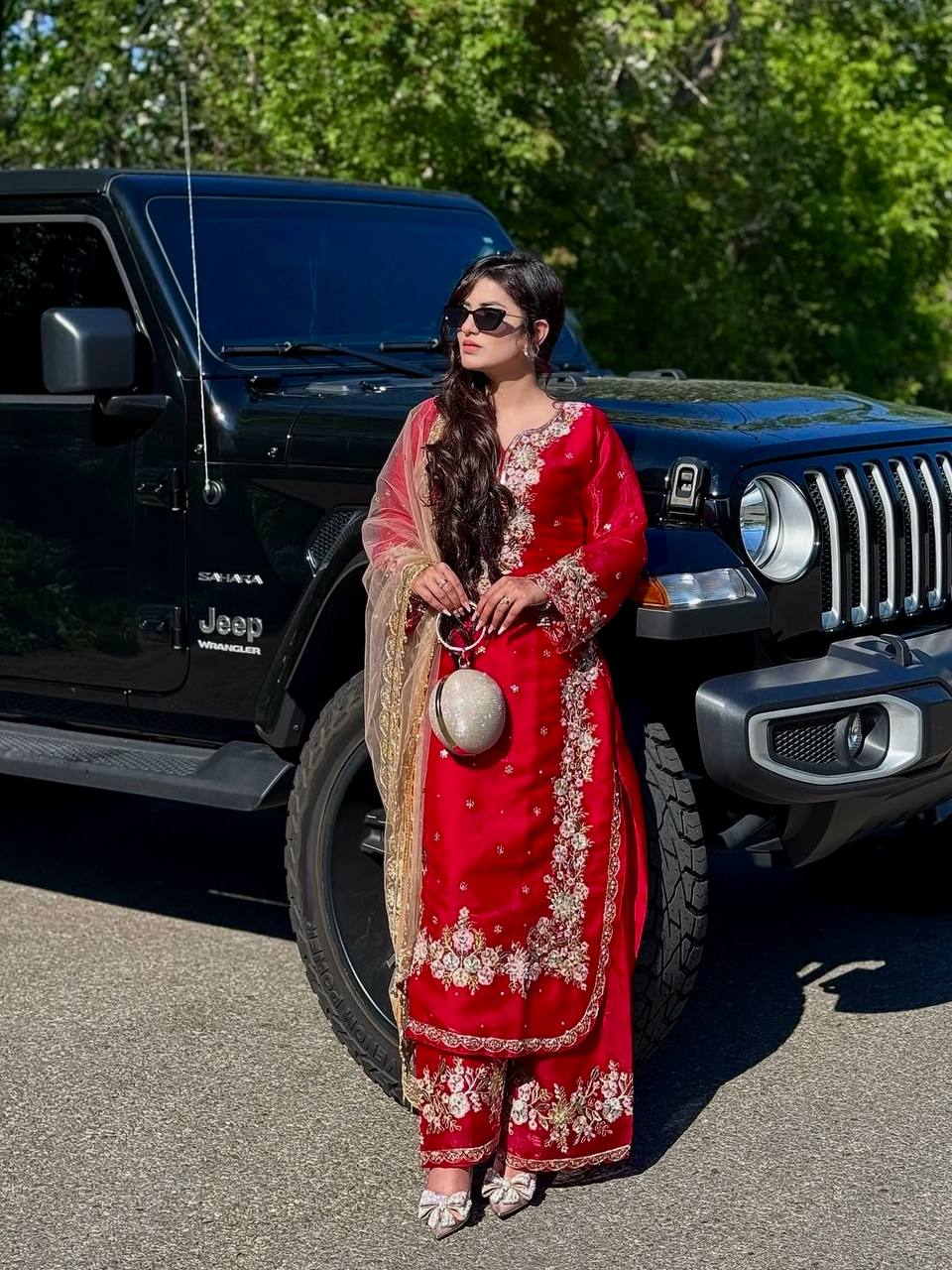 SIE Heavy Colorful Design Pure Jimmy Choo Silk Fabric Salwar Suit