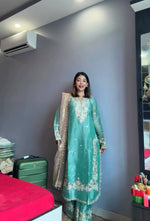 Thumbnail for SIE Heavy Colorful Design Pure Jimmy Choo Silk Fabric Salwar Suit