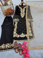 Thumbnail for SIE Heavy Colorful Design Pure Jimmy Choo Silk Fabric Salwar Suit