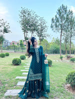 Thumbnail for SIE Traditional Design Party Wear Heavy Faux Georgette Salwar Kameez