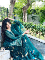 Thumbnail for SIE Traditional Design Party Wear Heavy Faux Georgette Salwar Kameez
