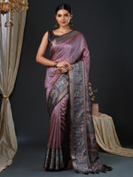 Thumbnail for NOZ2TOZ Women's Mysore Silk Violet Printed Designer Saree With Blouse Piece - Distacart