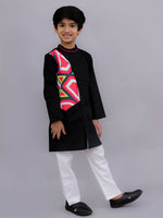 Thumbnail for Lil Drama Shor-Gul Multicolor Kurta Pyjama Set For Boys