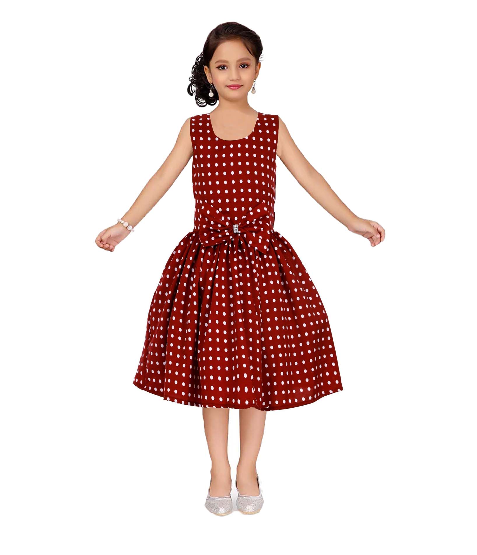 Asmaani Kids Party Wear Stylish Dresses, Perfect for Parties, Functions & Vacations - Maroon