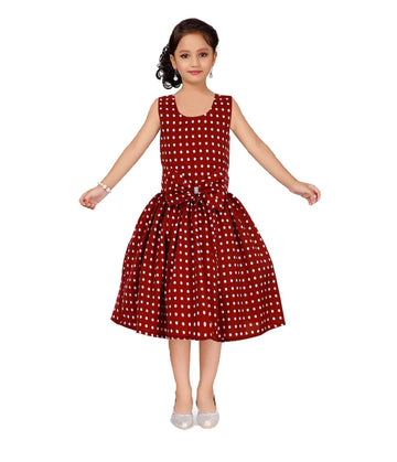 Asmaani Kids Party Wear Stylish Dresses, Perfect for Parties, Functions & Vacations - Maroon - Distacart