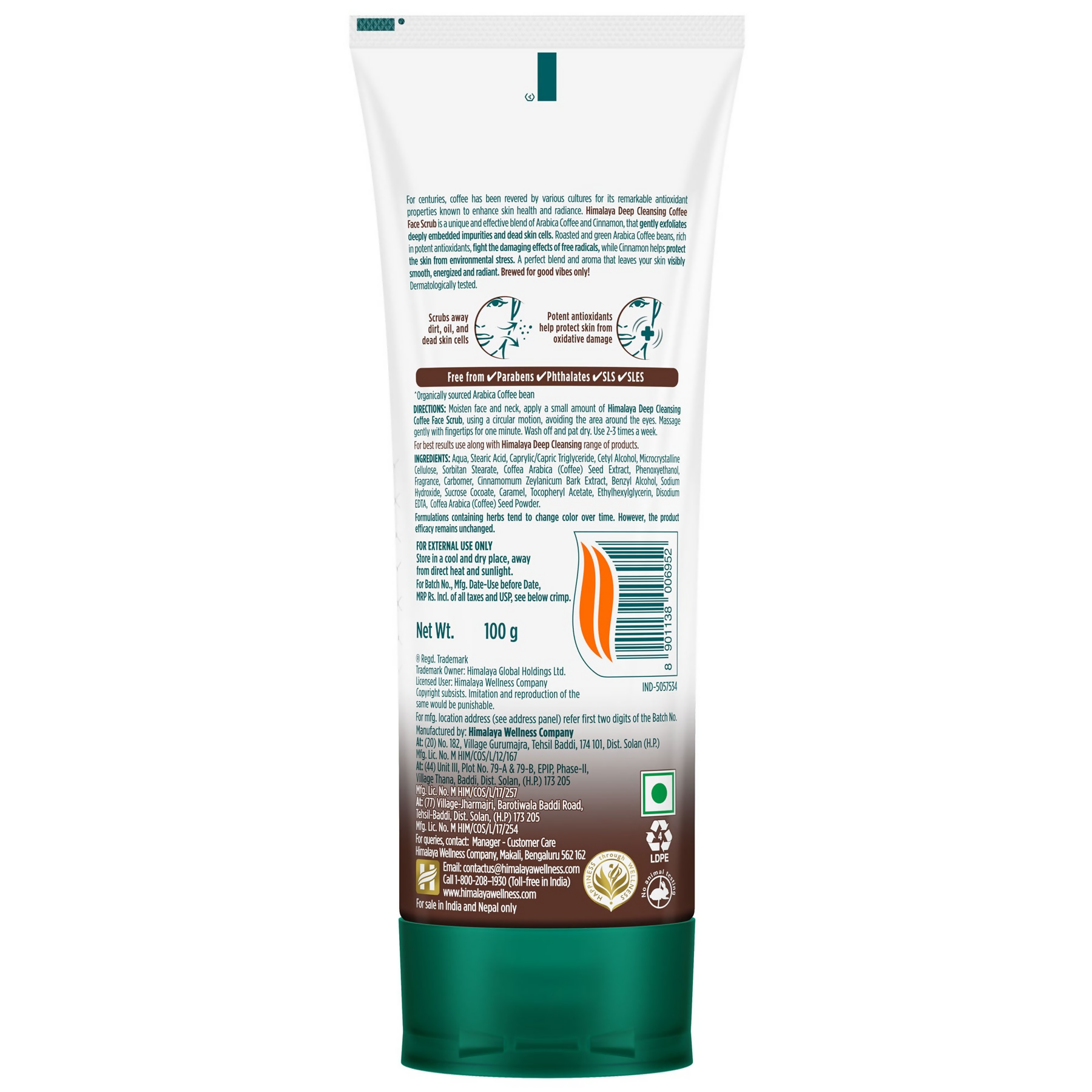 Himalaya Herbals Deep Cleansing Coffee Face Scrub - Distacart
