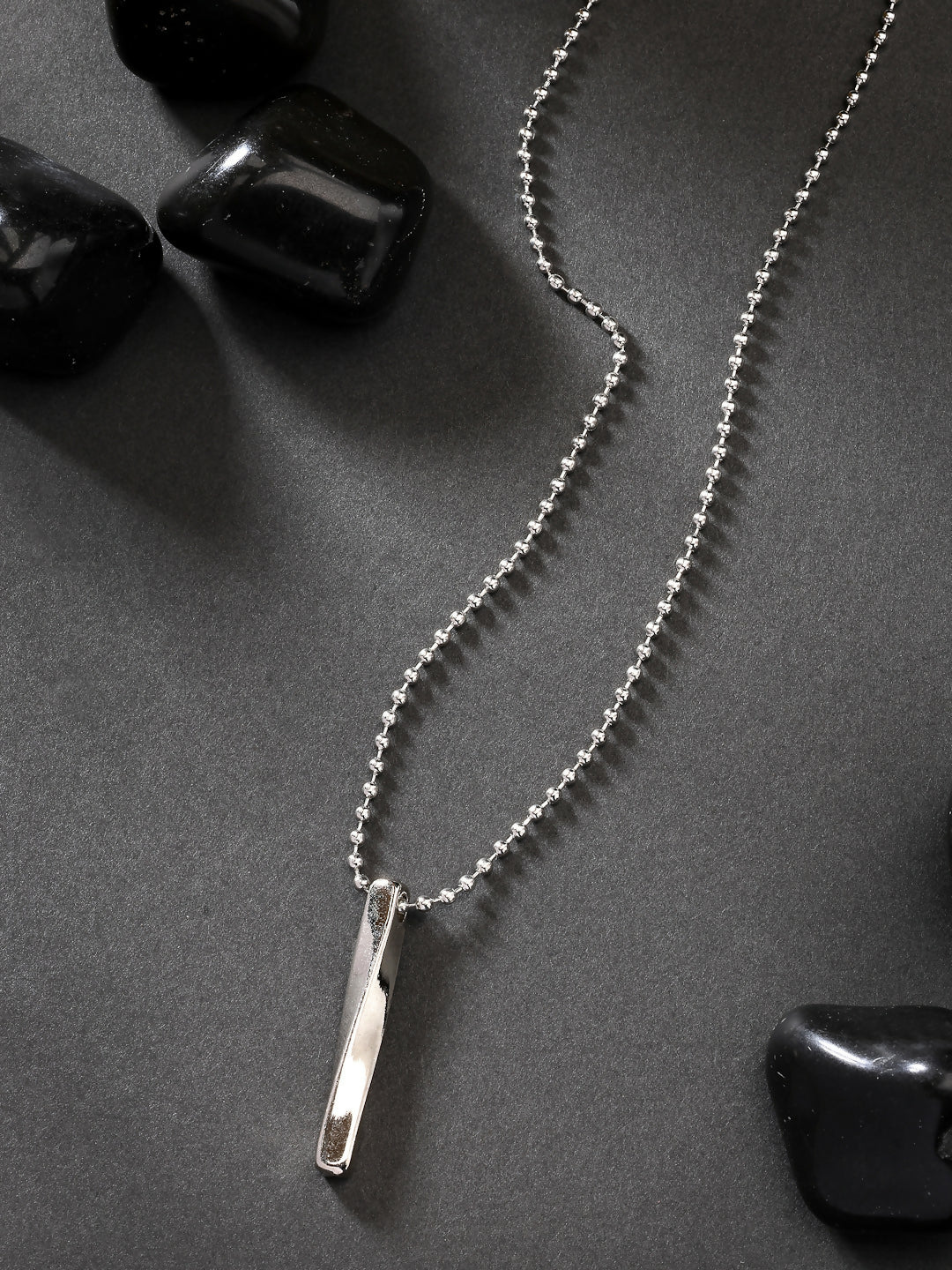 NVR Men's Silver-Plated Stainless Steel Pendant with Chain - Distacart