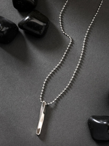 NVR Men's Silver-Plated Stainless Steel Pendant with Chain - Distacart