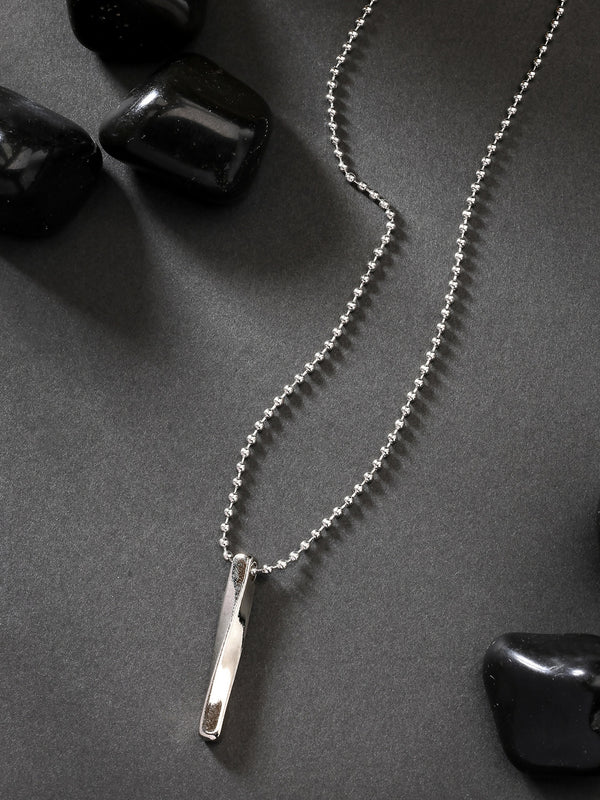 NVR Men's Silver-Plated Stainless Steel Pendant with Chain - Distacart