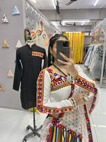 Thumbnail for Malishka Rayon With Digital Print Navratri Special Lehenga Choli Set - Multi Lining - Distacart