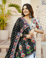 Thumbnail for Malishka Muslin Cotton With Digital Print Navratri Special Lehenga Choli Set - Multi - Distacart