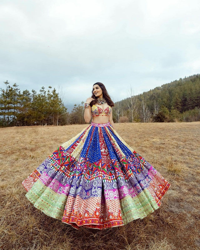 Malishka Muslin Cotton With Digital Print Navratri Special Lehenga Choli Set - Multi - Distacart