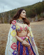 Thumbnail for Malishka Muslin Cotton With Digital Print Navratri Special Lehenga Choli Set - Multi - Distacart