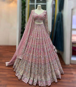 Thumbnail for Malishka Soft Butterfly Net With Sequins Embroidery Work Navratri Special Lehenga Choli Set - Multi - Distacart