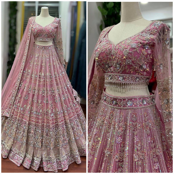Malishka Soft Butterfly Net With Sequins Embroidery Work Navratri Special Lehenga Choli Set - Multi - Distacart