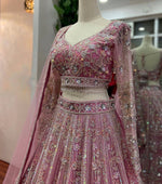 Thumbnail for Malishka Soft Butterfly Net With Sequins Embroidery Work Navratri Special Lehenga Choli Set - Multi - Distacart