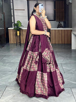 Thumbnail for Malishka Pure Rayon Cotton With Kodi Work Navratri Special Lehenga Choli Set - Multi - Distacart