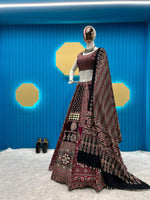 Thumbnail for Malishka Rayon With Kodi Work Navratri Special Lehenga Choli Set - Maroon - Distacart