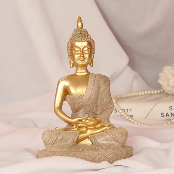 Tied Ribbons Lord Buddha Meditating Statue Idol - Distacart