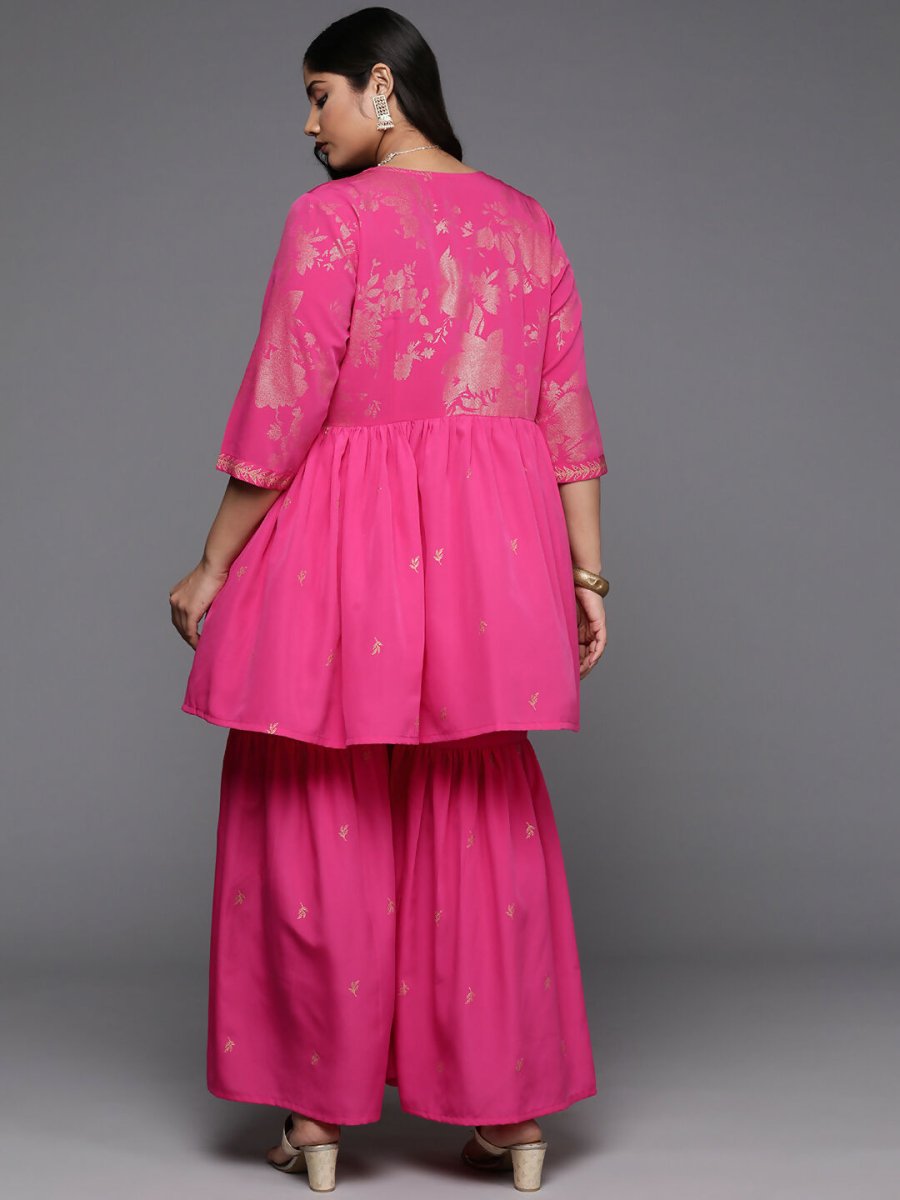 Ahalyaa Women's Traditional Wear Co-ords - Pink - Distacart