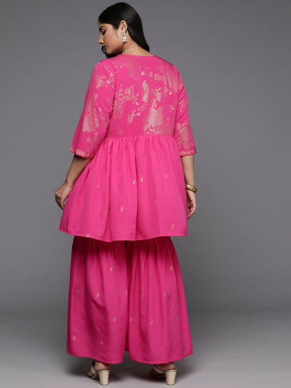 Ahalyaa Women's Traditional Wear Co-ords - Pink - Distacart