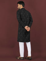 Thumbnail for Anaita Black Embroidered Silk Straight Kurta - Distacart