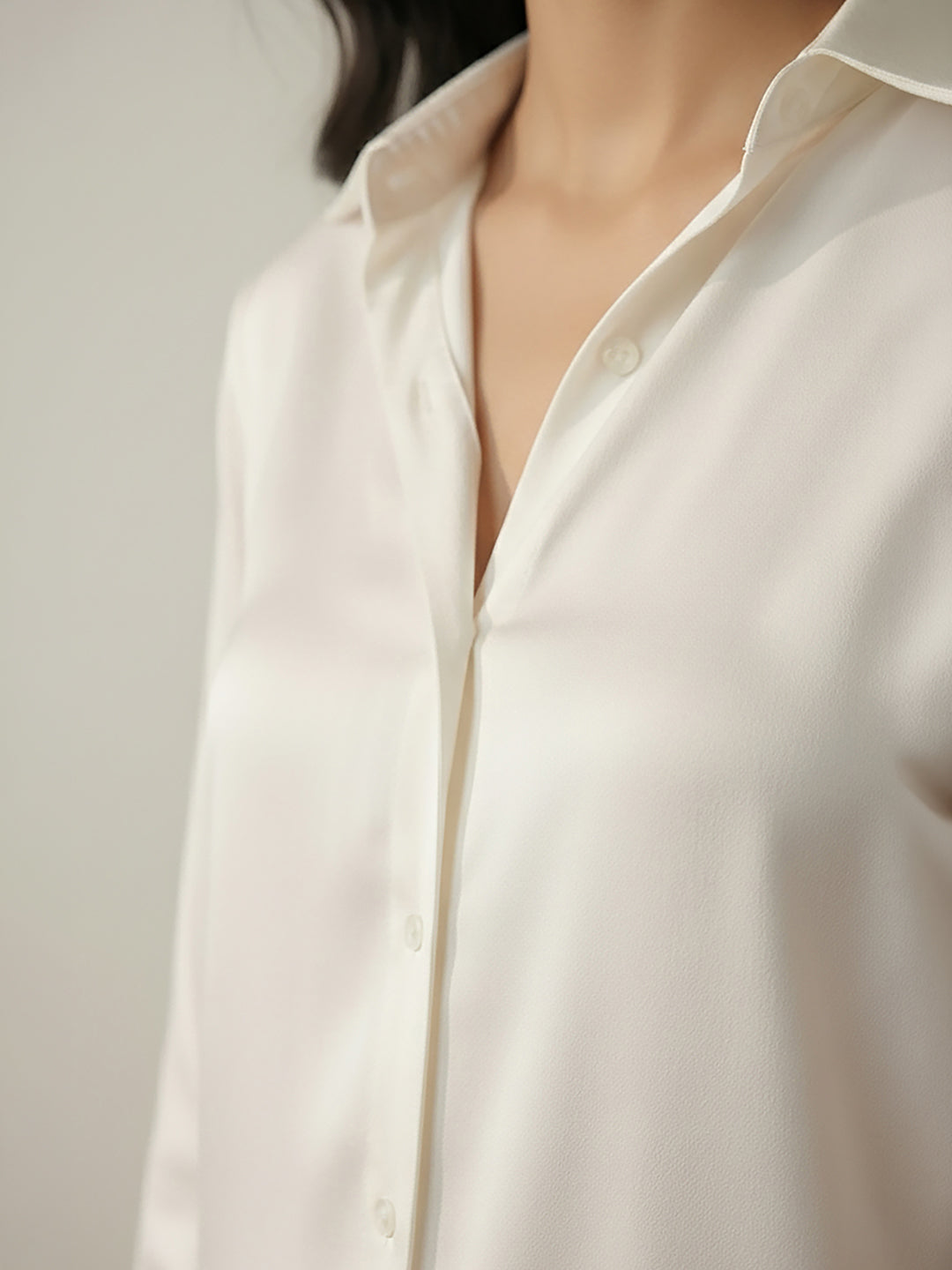 Janasya White Straight Satin Co-Ords - Dista
