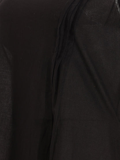 Janasya Black A-Line Cotton Dress - Dista