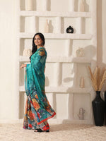 Thumbnail for Shivam Fabrics Multi Color Georgette Fabric Printed Saree