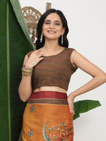 Thumbnail for Shivam Fabrics Yellow Tussar Silk Fabric Printed Saree