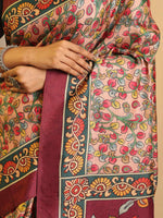Thumbnail for Shivam Fabrics Multi Color Tussar Silk Fabric Printed Saree