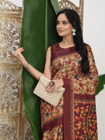 Thumbnail for Shivam Fabrics Beige Tussar Silk Fabric Printed Saree