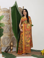 Thumbnail for Shivam Fabrics Yellow Tussar Silk Fabric Printed Saree