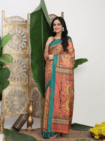 Thumbnail for Shivam Fabrics Pink Tussar Silk Fabric Printed Saree