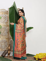 Thumbnail for Shivam Fabrics Pink Tussar Silk Fabric Printed Saree
