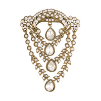 Thumbnail for Stylish Wedding Designer Stone Studded Brooch/Lapel Pin for Groom/Men - Wahe Jewels