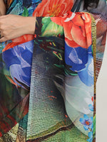 Thumbnail for Shivam Fabrics Multi Color Turkey Fabric Printed Saree