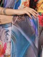 Thumbnail for Shivam Fabrics Multi Color Turkey Fabric Printed Saree