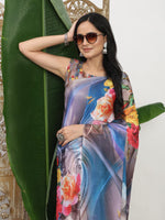 Thumbnail for Shivam Fabrics Multi Color Turkey Fabric Printed Saree