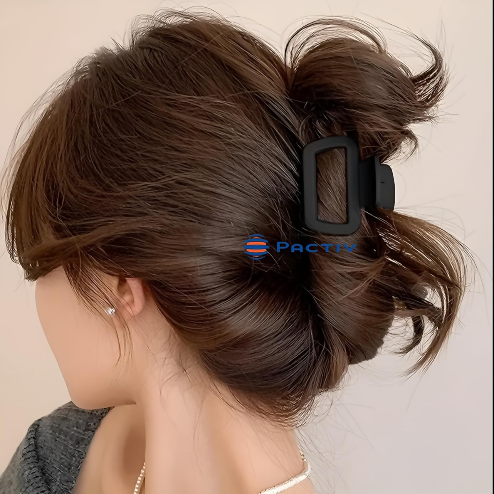 PACTIV Solid Color Matte Hollow Out Hair Claw Clips - Dista