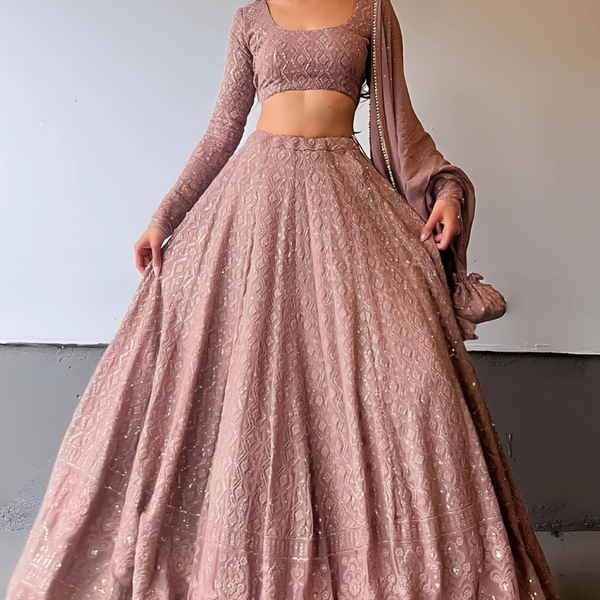 Lehenga Mart Designer Wedding Lehenga Choli For Women - Chocolate - Distacart