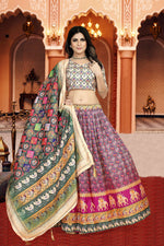 Thumbnail for Sonakshi Women's Multicolor Dola Silk Digital Printed Lehenga Choli With Dupatta