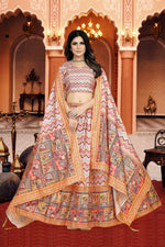Thumbnail for Sonakshi Women's Multicolor Dola Silk Digital Printed Lehenga Choli With Dupatta