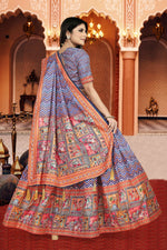 Thumbnail for Sonakshi Women's Multicolor Dola Silk Digital Printed Lehenga Choli With Dupatta