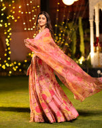 Thumbnail for Sonakshi Women's Pink Air Tex Chinon Digital Printed Lehenga Choli With Dupatta